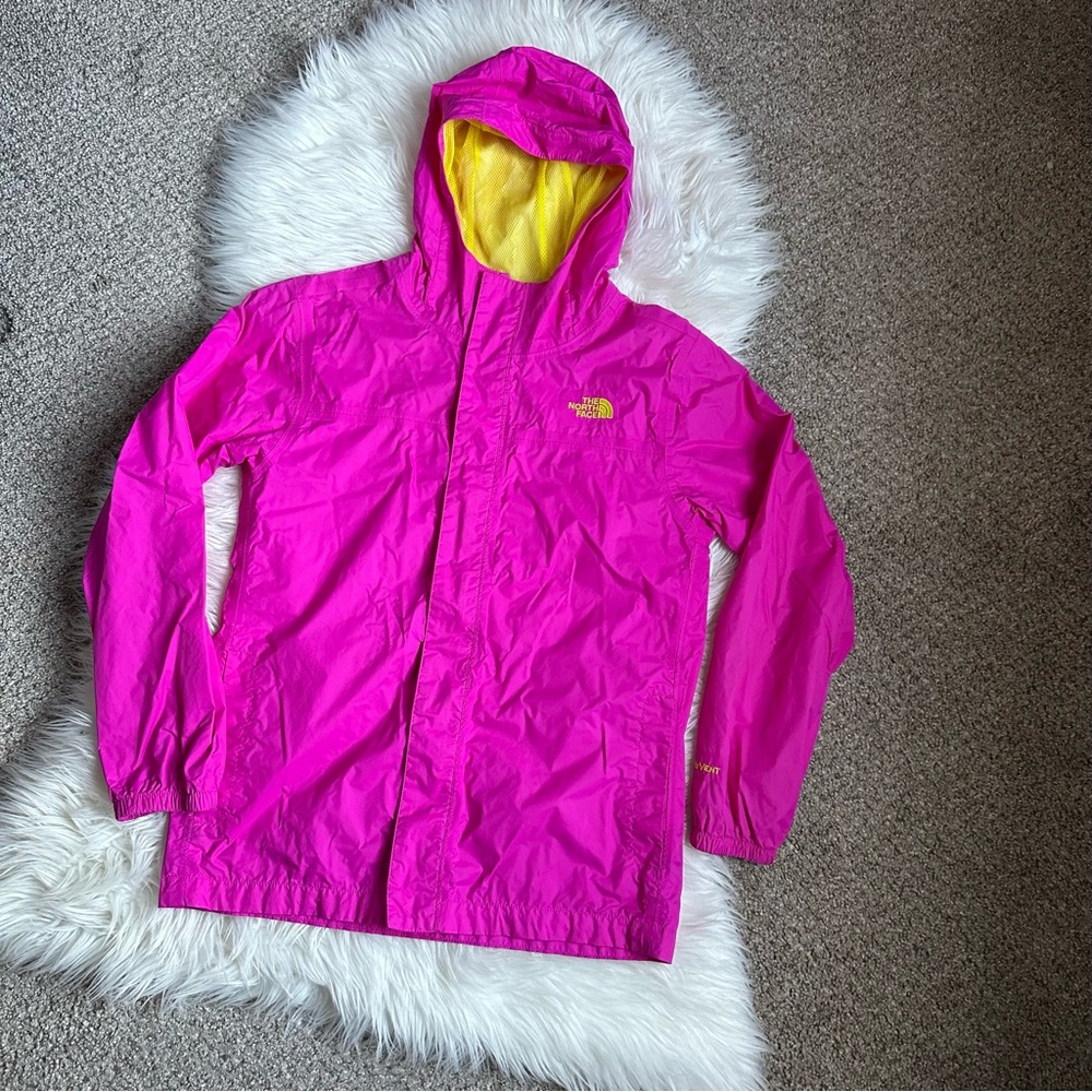 The North Face Kids Fuchsia Raincoat / Rain Jacket Size XL (18)